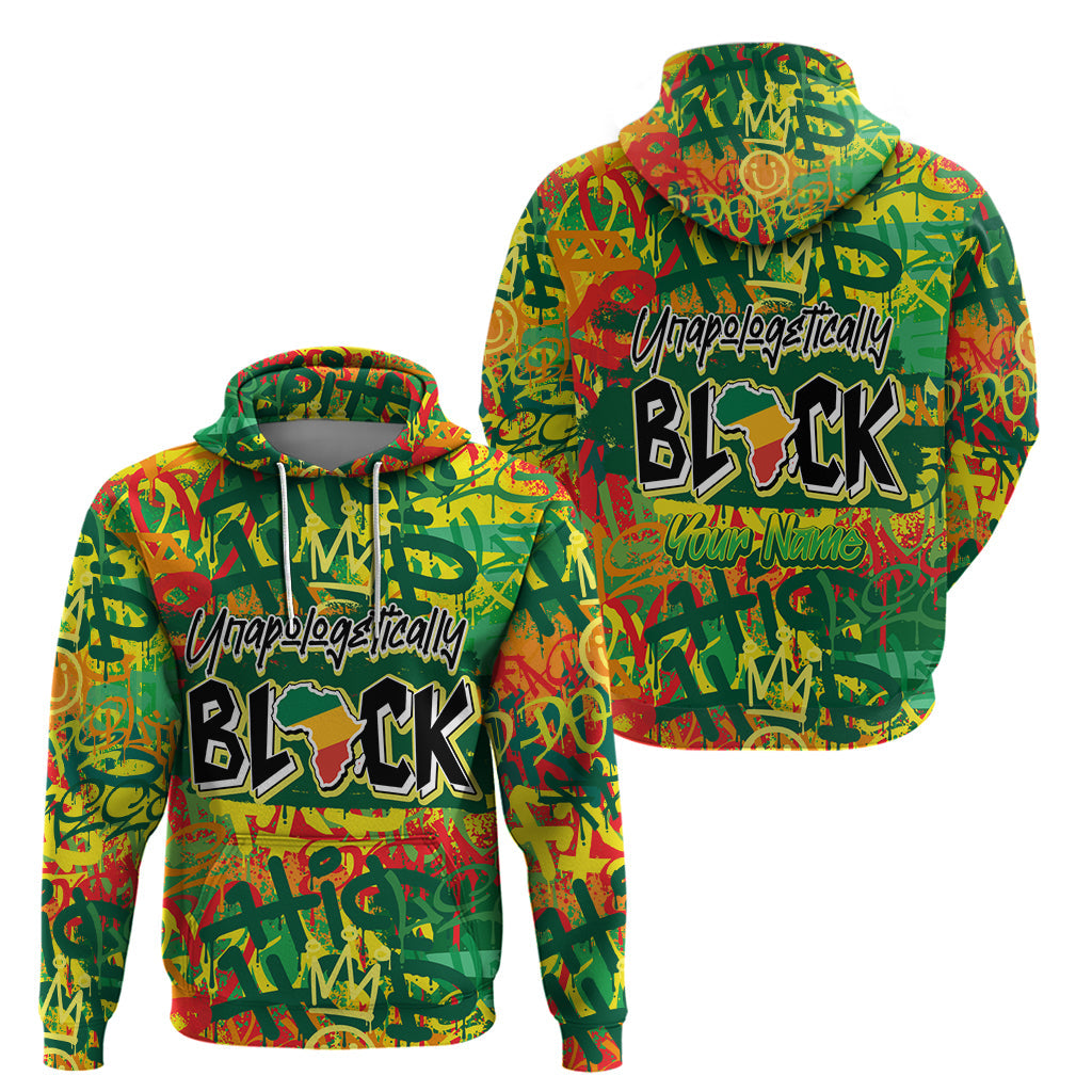 Personalized Colorful African Unapologetically Black Hoodie DT02