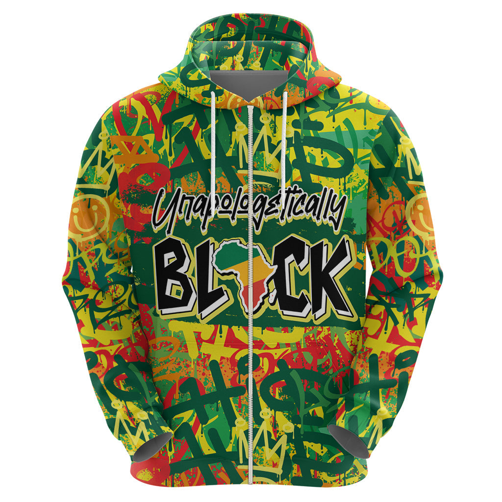 Personalized Colorful African Unapologetically Black Hoodie DT02
