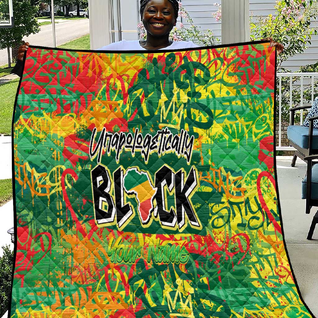 Personalized African Design Quilt - Unapologetically Black DT02