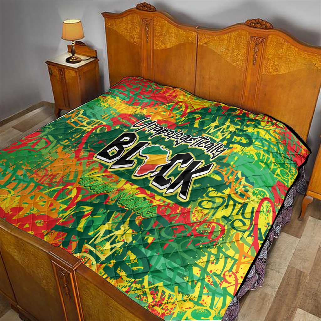 Personalized African Design Quilt - Unapologetically Black DT02
