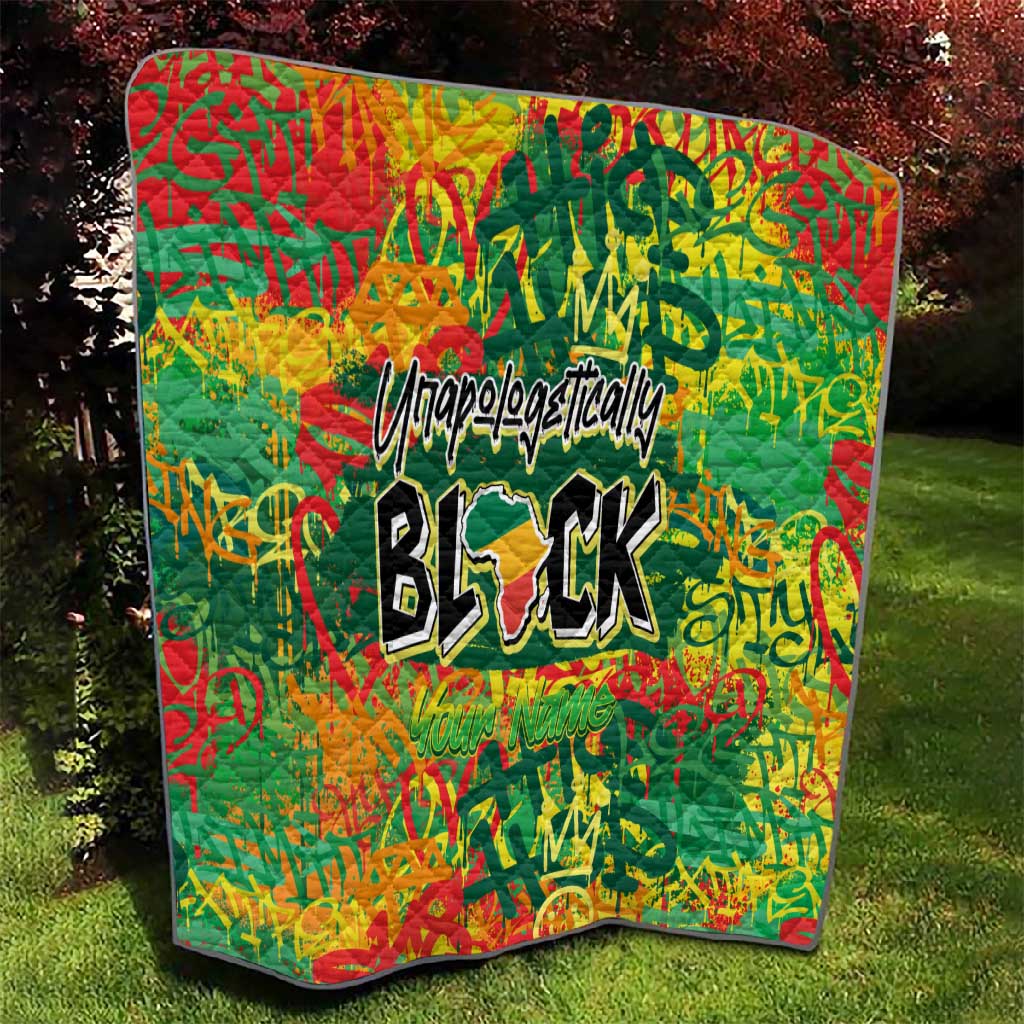Personalized African Design Quilt - Unapologetically Black DT02
