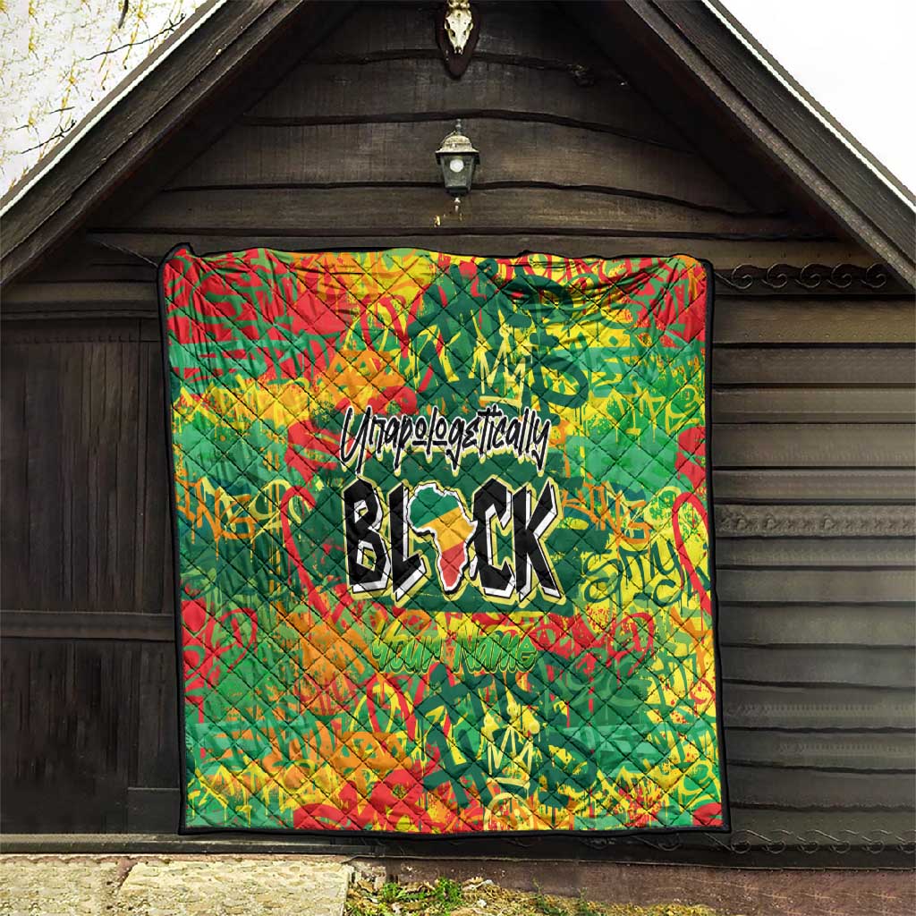 Personalized African Design Quilt - Unapologetically Black DT02