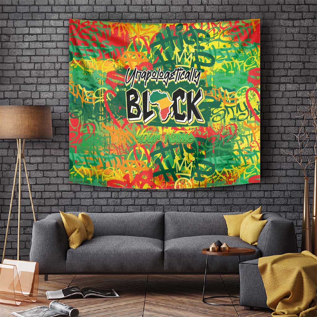Personalized African Design Tapestry - Unapologetically Black DT02