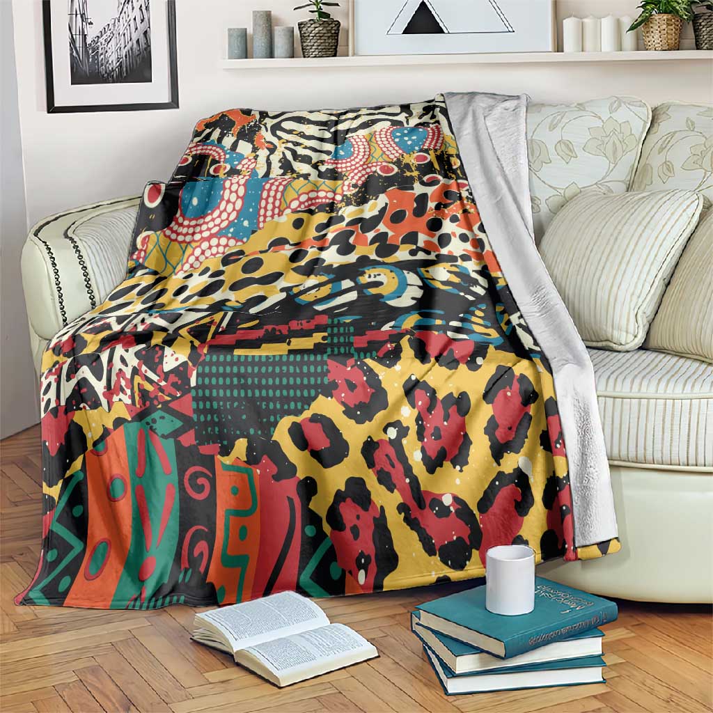 African Wildlife Blanket Animal Pattern DT02