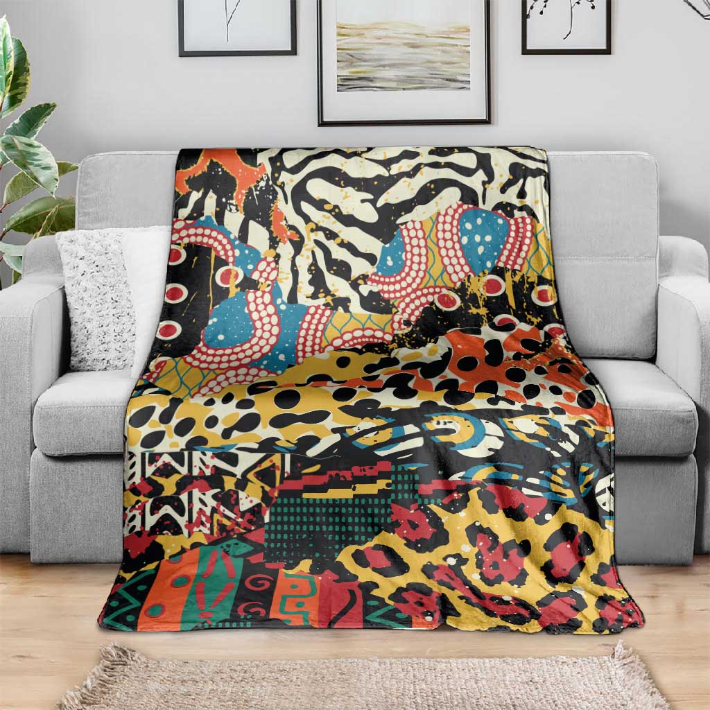 African Wildlife Blanket Animal Pattern DT02