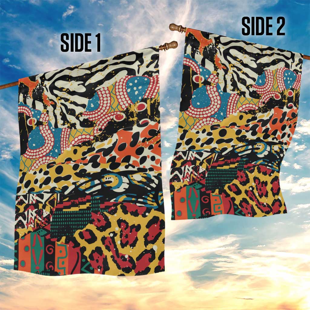 African Wildlife Garden Flag Animal Pattern DT02