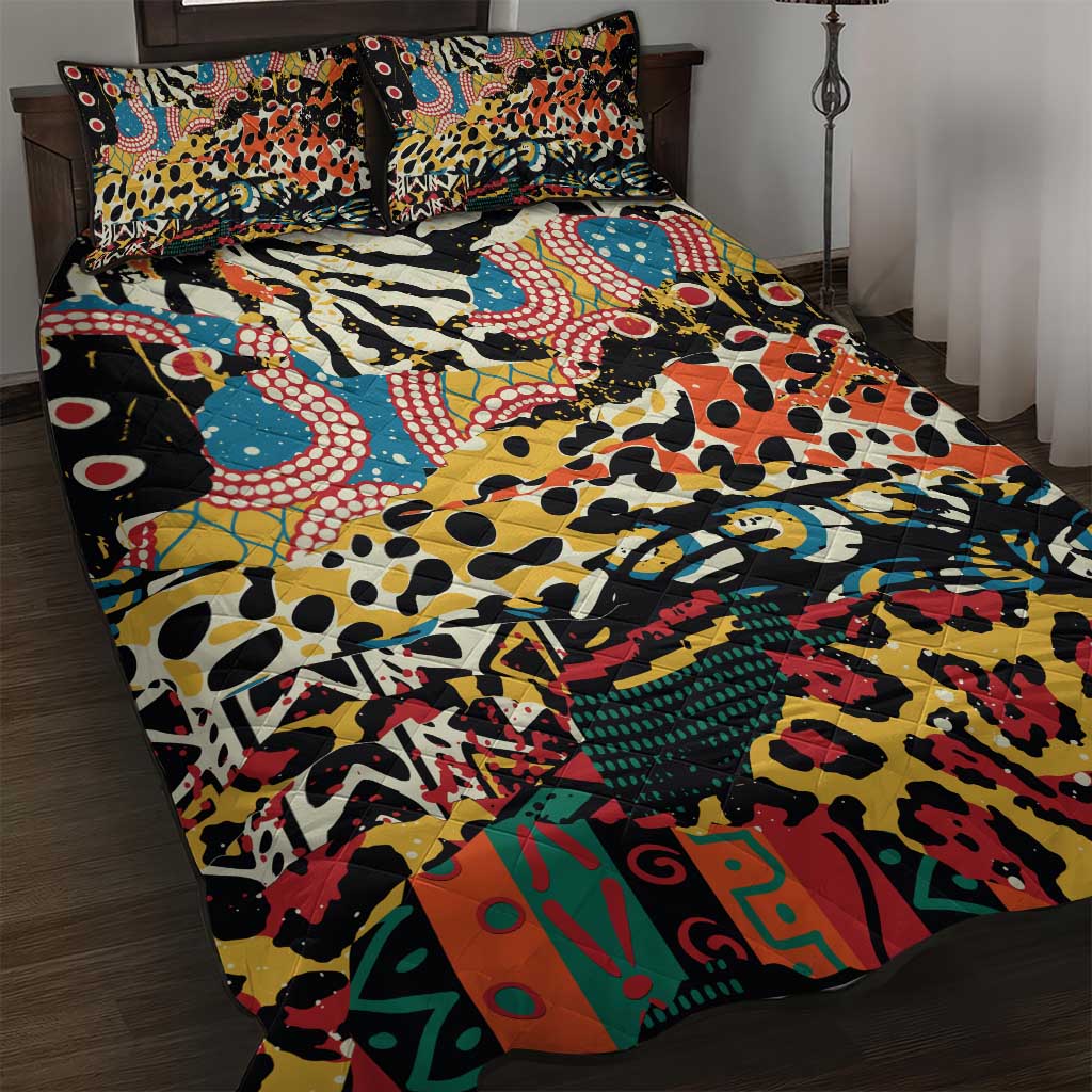 African Wildlife Quilt Bed Set Animal Pattern DT02