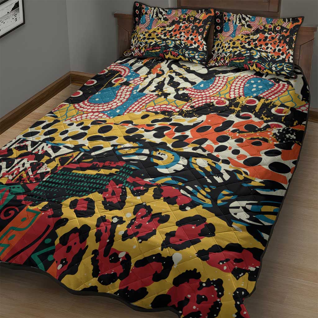 African Wildlife Quilt Bed Set Animal Pattern DT02