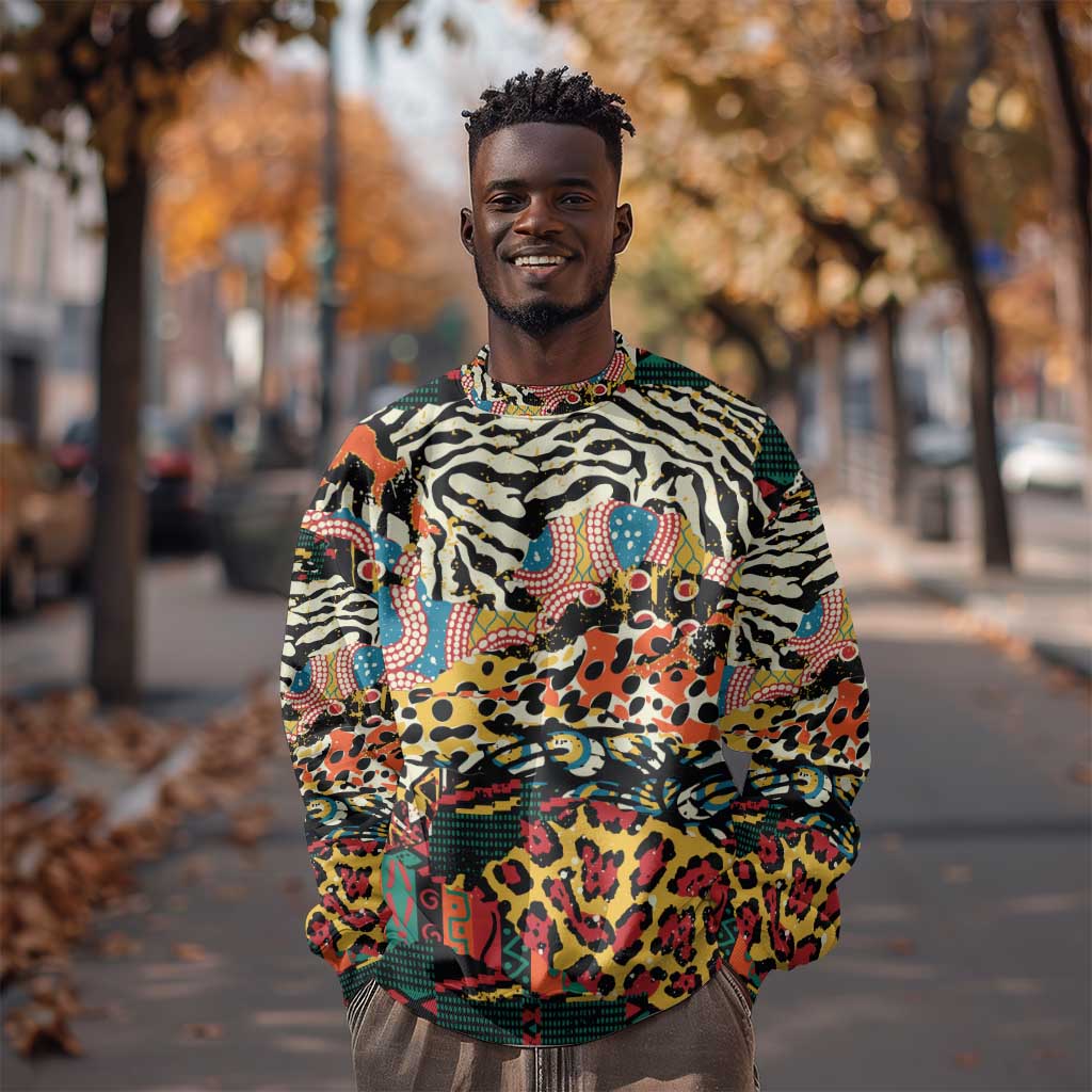 African Wildlife Sweatshirt Animal Pattern DT02