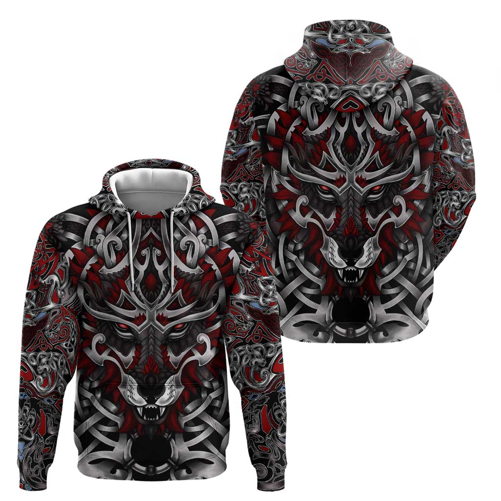 Celtic Wolf Fenrir Vikings Hoodie Norse Mythology DT02