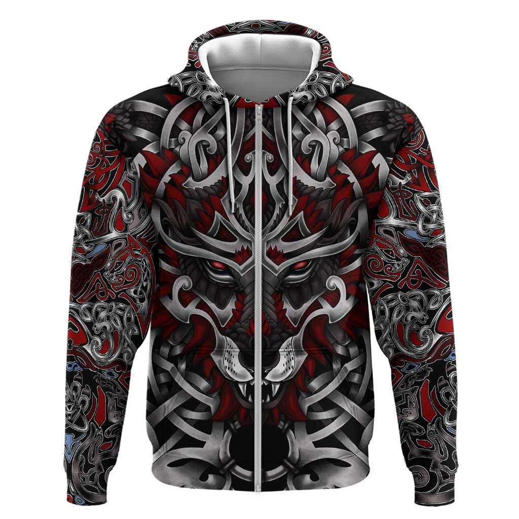 Celtic Wolf Fenrir Vikings Hoodie Norse Mythology DT02