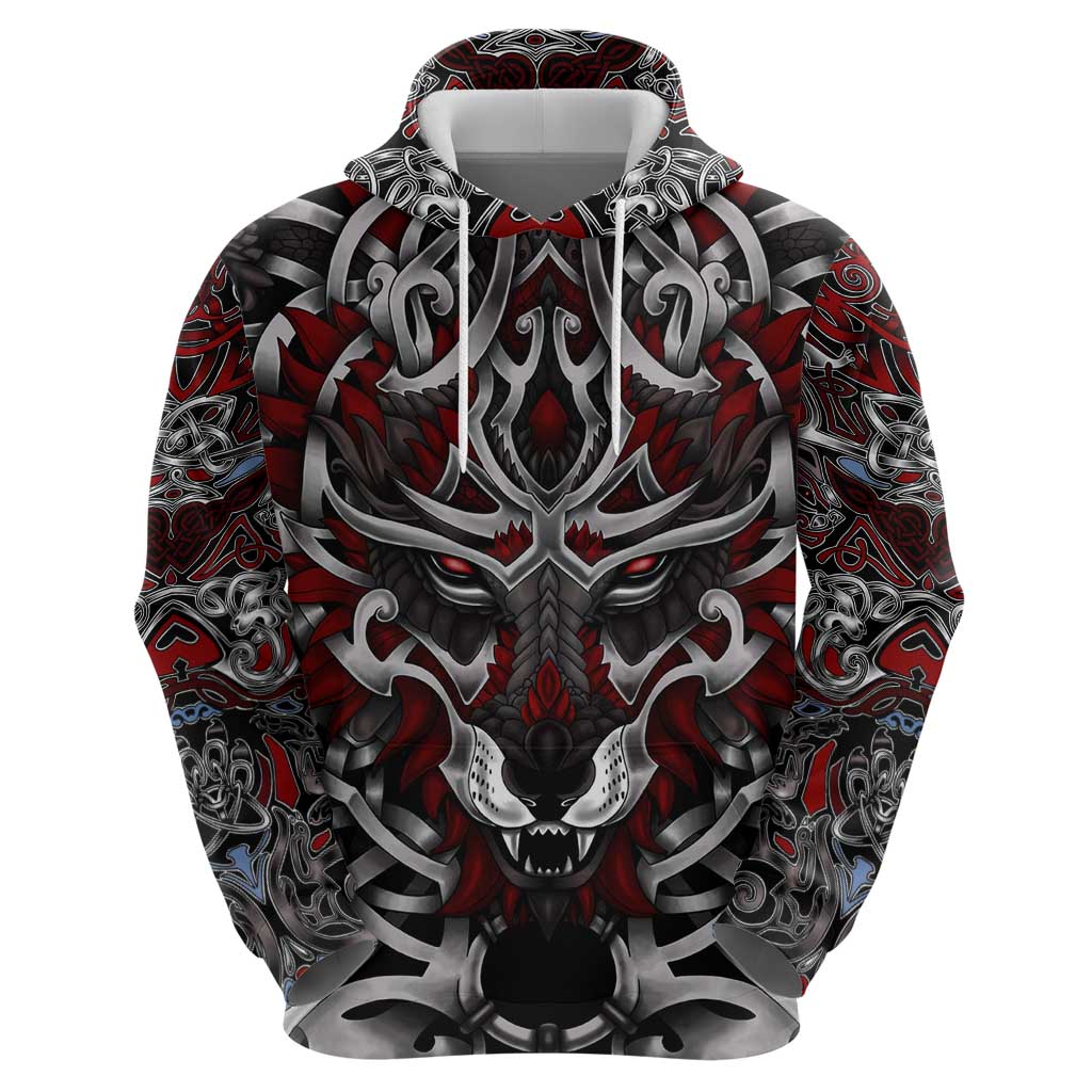 Celtic Wolf Fenrir Vikings Hoodie Norse Mythology DT02