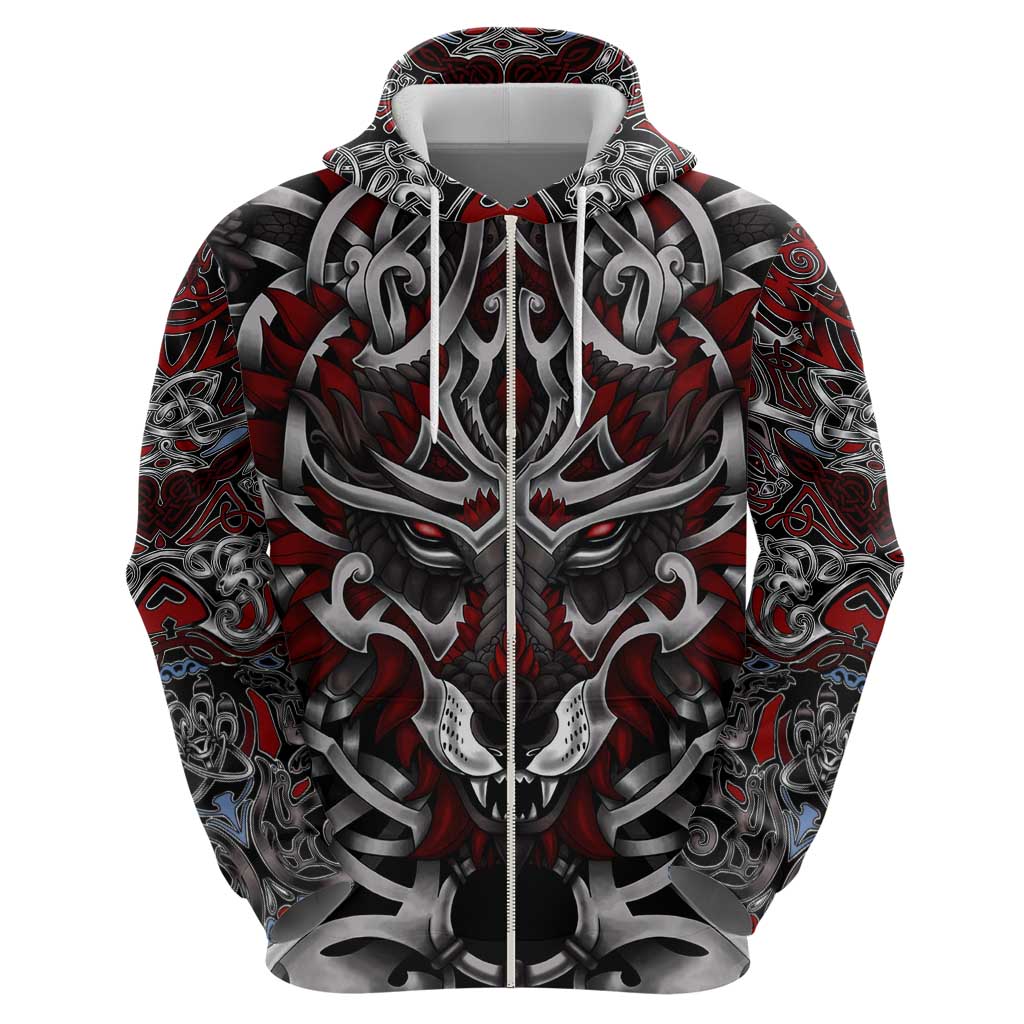 Celtic Wolf Fenrir Vikings Hoodie Norse Mythology DT02