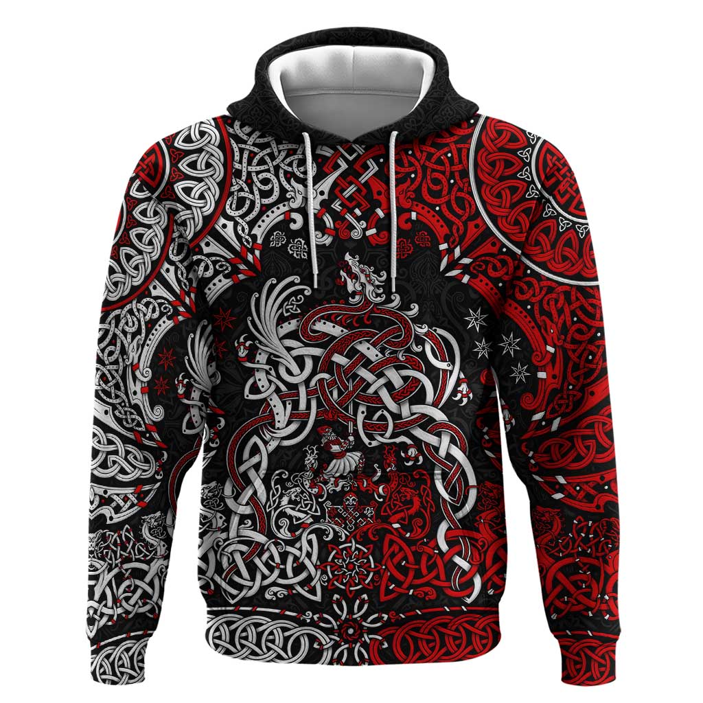 Viking Warrior And Viking Dragons Hoodie DT02