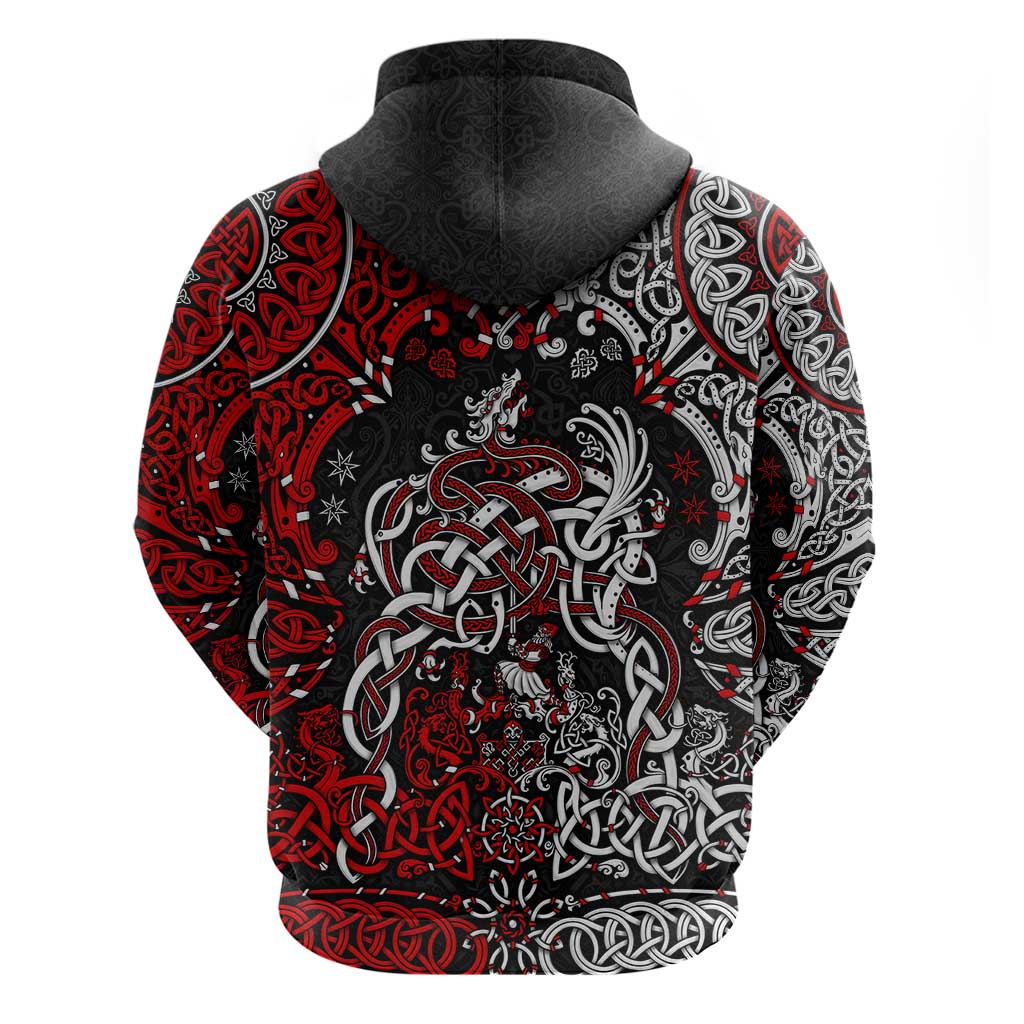 Viking Warrior And Viking Dragons Hoodie DT02