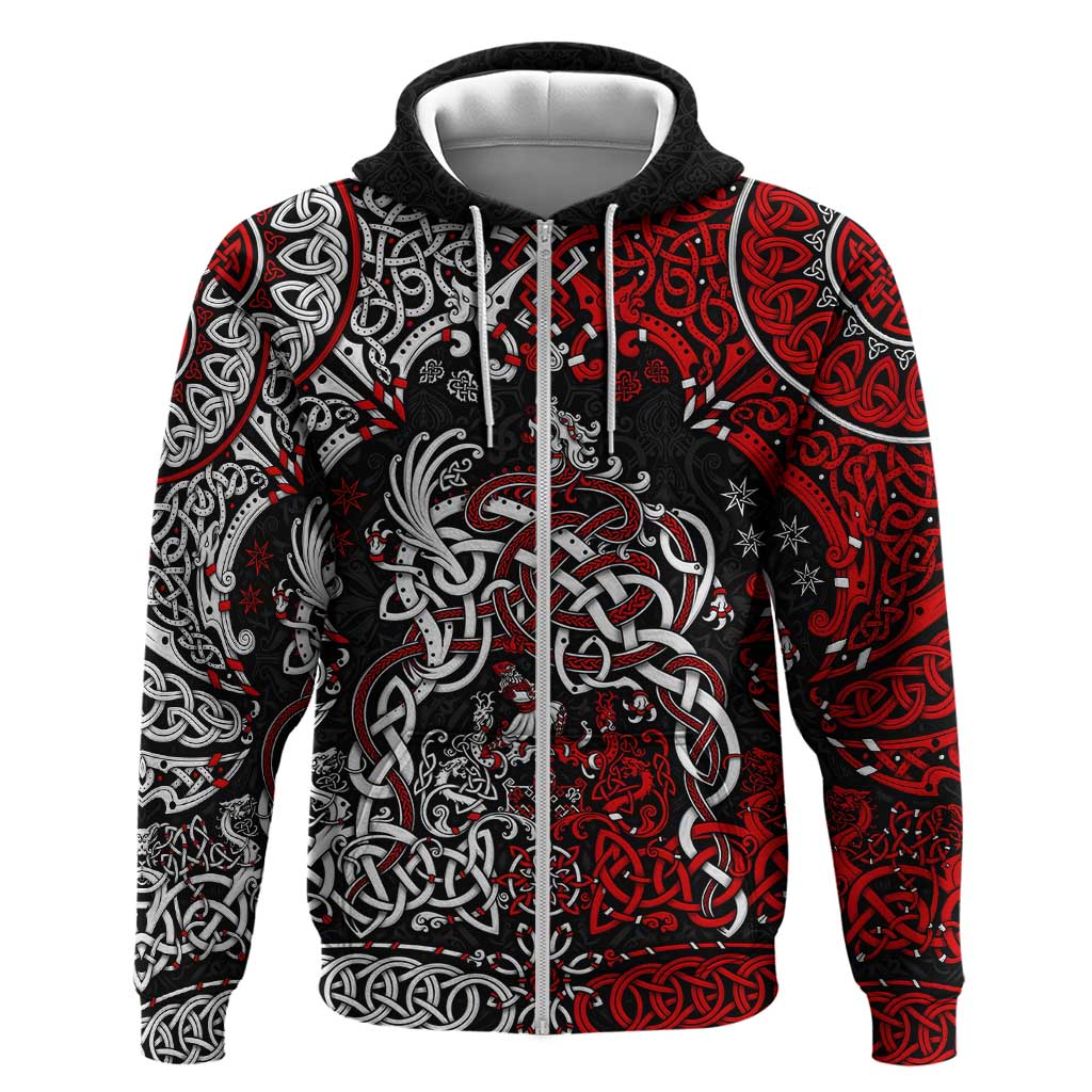 Viking Warrior And Viking Dragons Hoodie DT02
