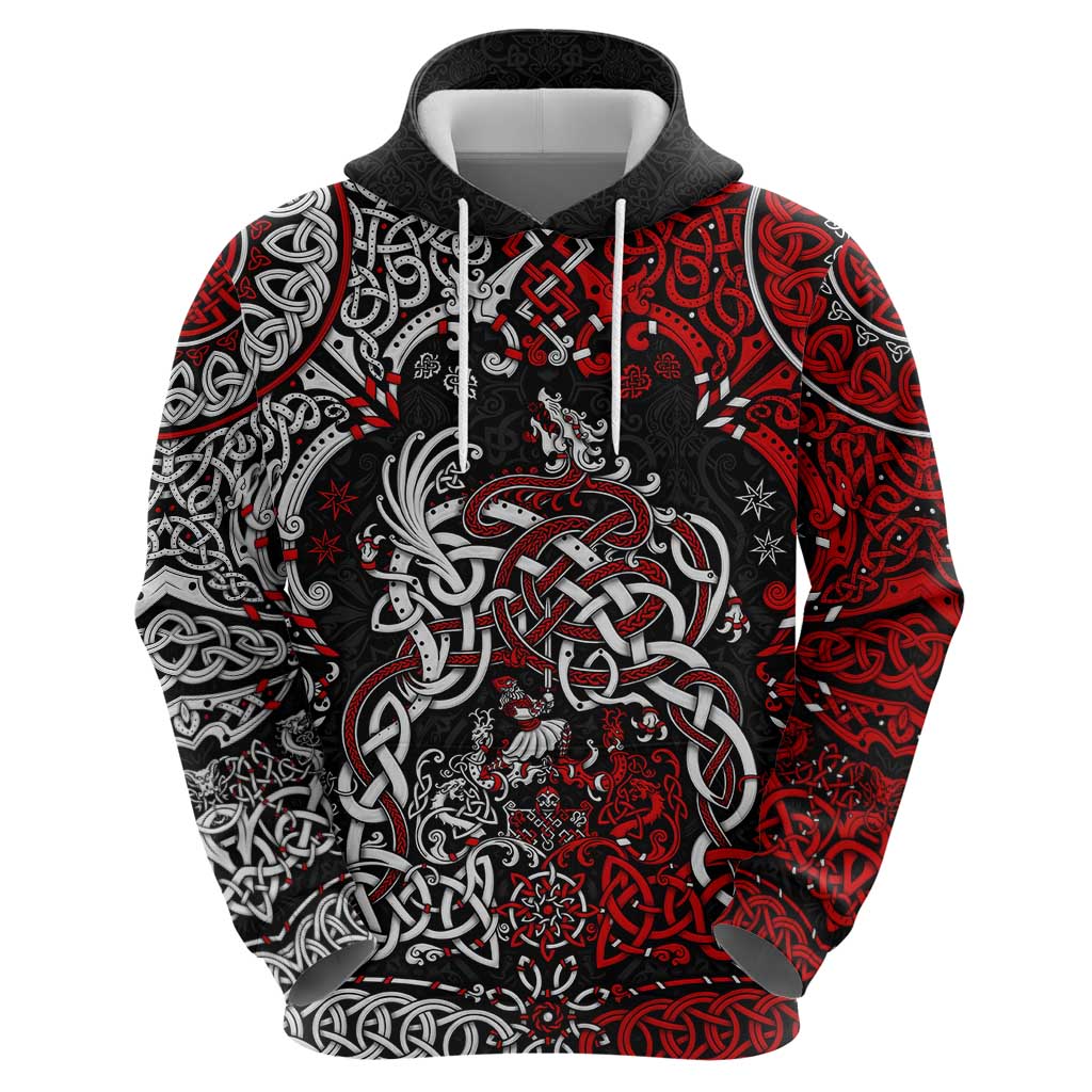 Viking Warrior And Viking Dragons Hoodie DT02