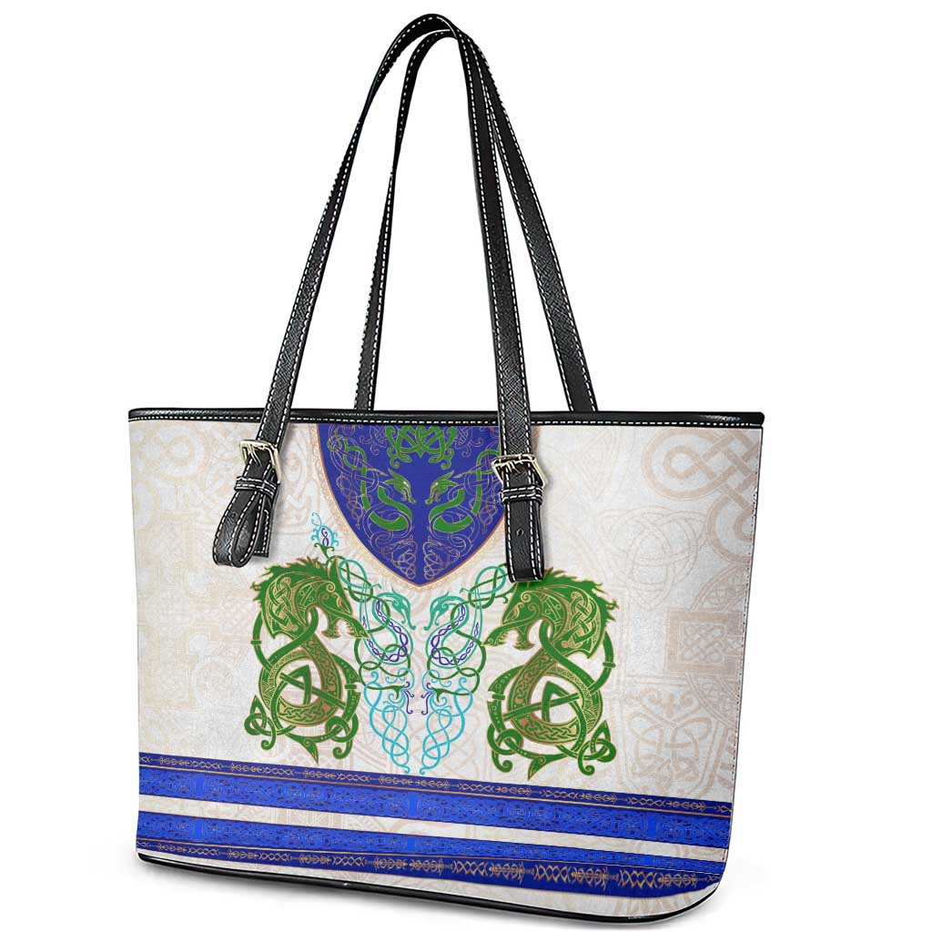 Dragon Celtic Knot Leather Tote Bag DT02