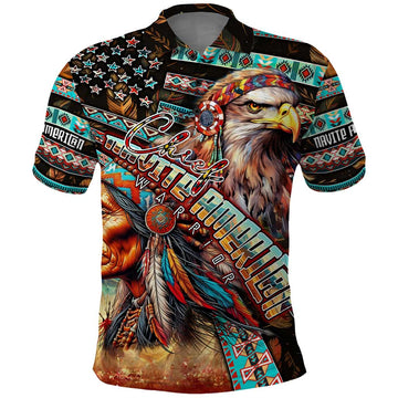 American Indian Warrior Chiefs Polo Shirt DT02