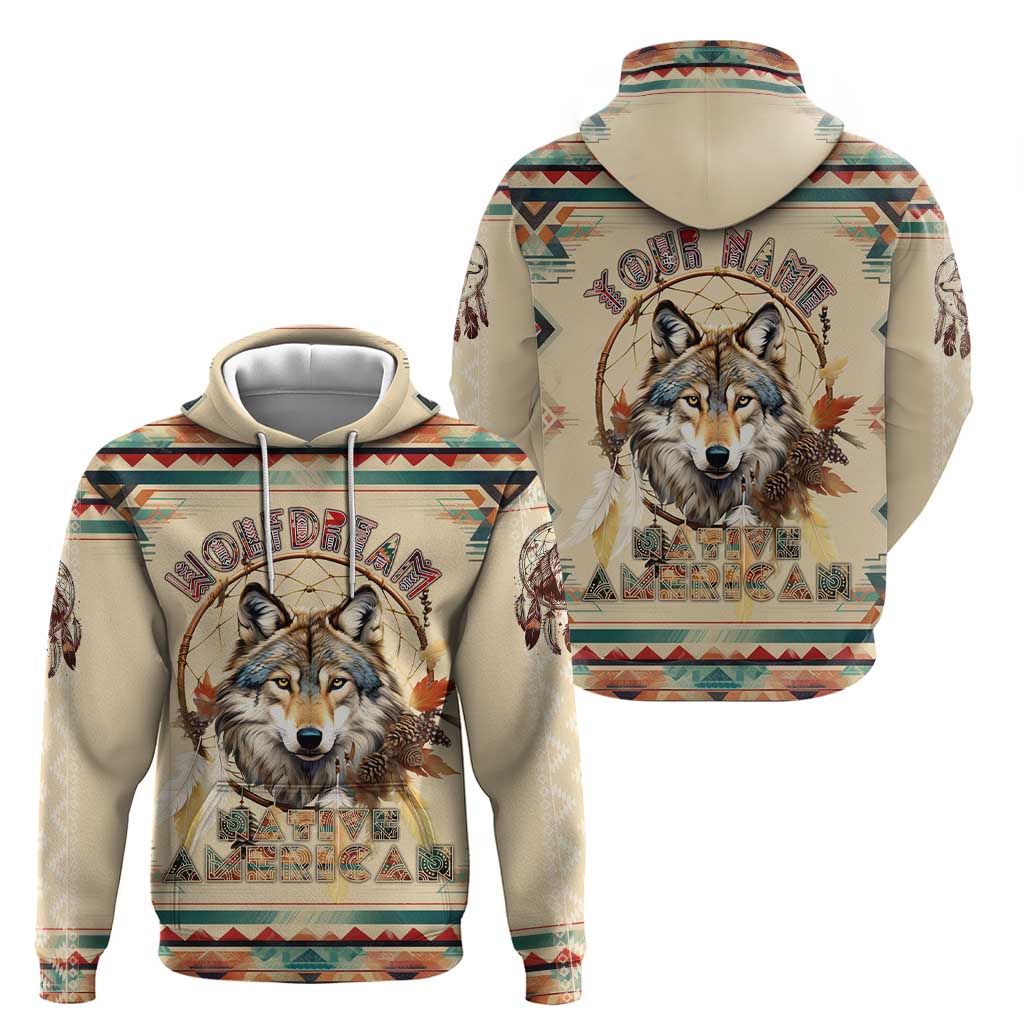 Native American Wolf Dreamcatcher Hoodie Vintage Style DT02