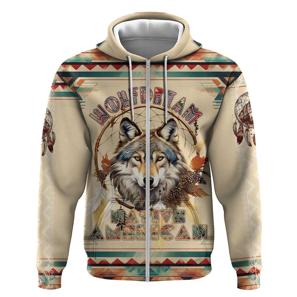 Native American Wolf Dreamcatcher Hoodie Vintage Style DT02