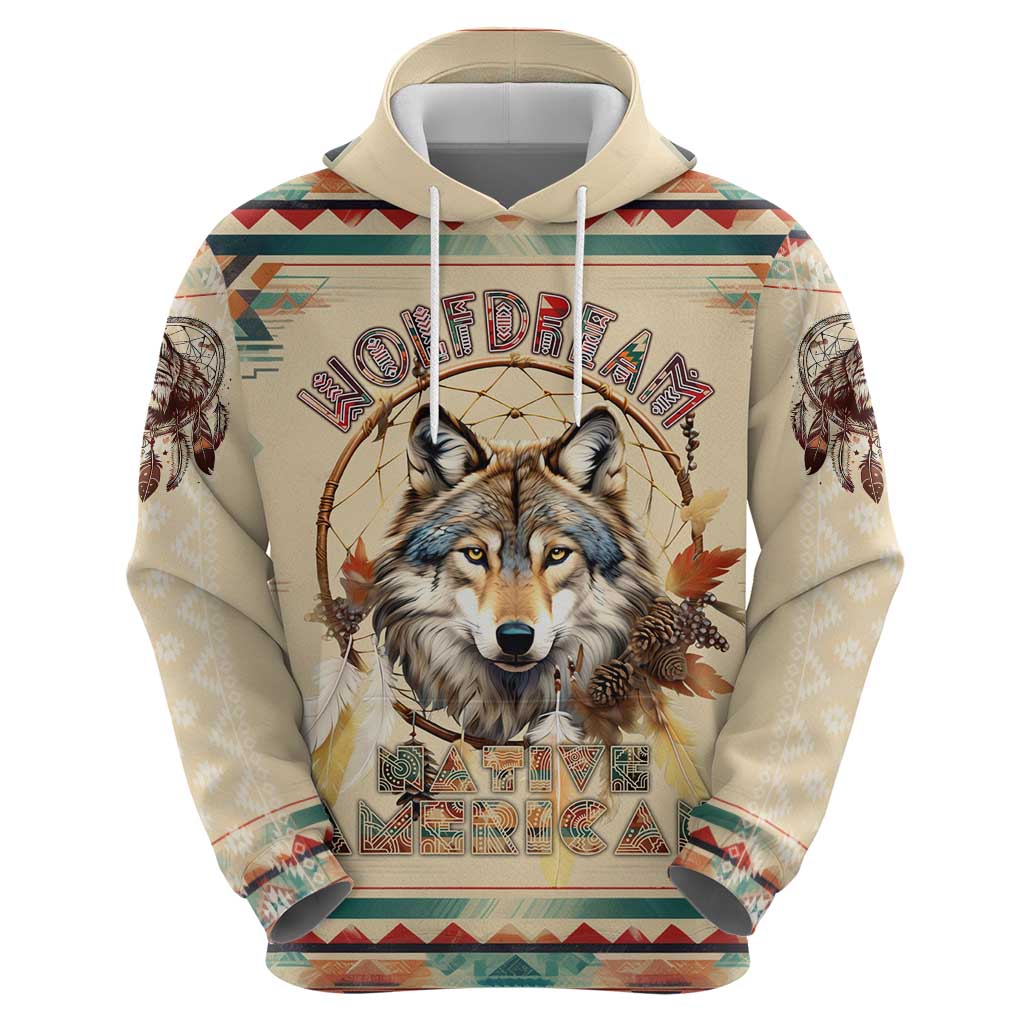 Native American Wolf Dreamcatcher Hoodie Vintage Style DT02