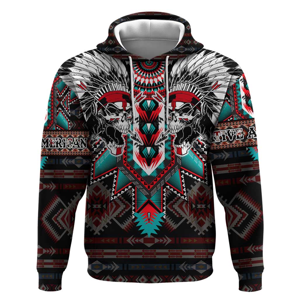 Native American Indian Warrior Skull Hoodie DT02