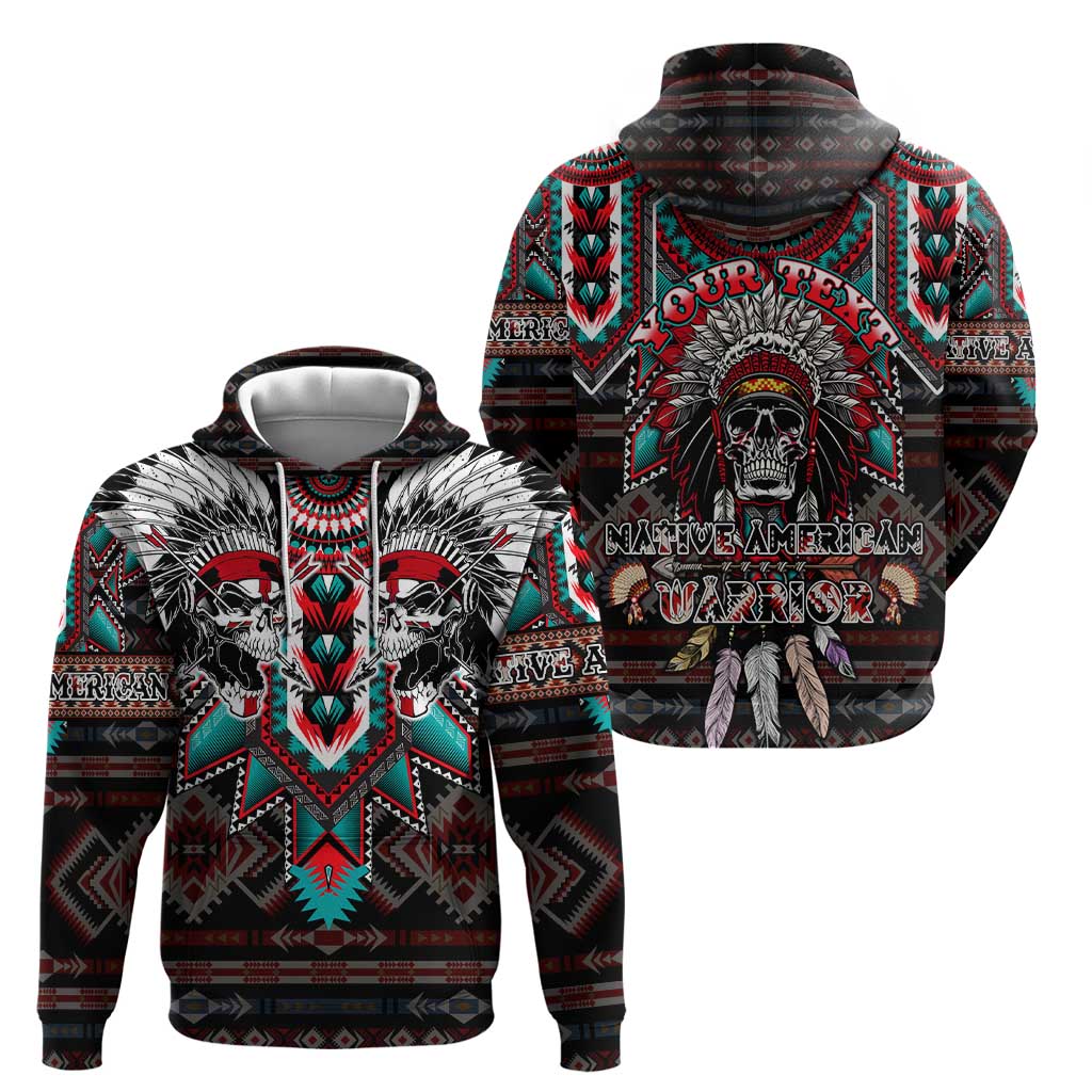 Native American Indian Warrior Skull Hoodie DT02