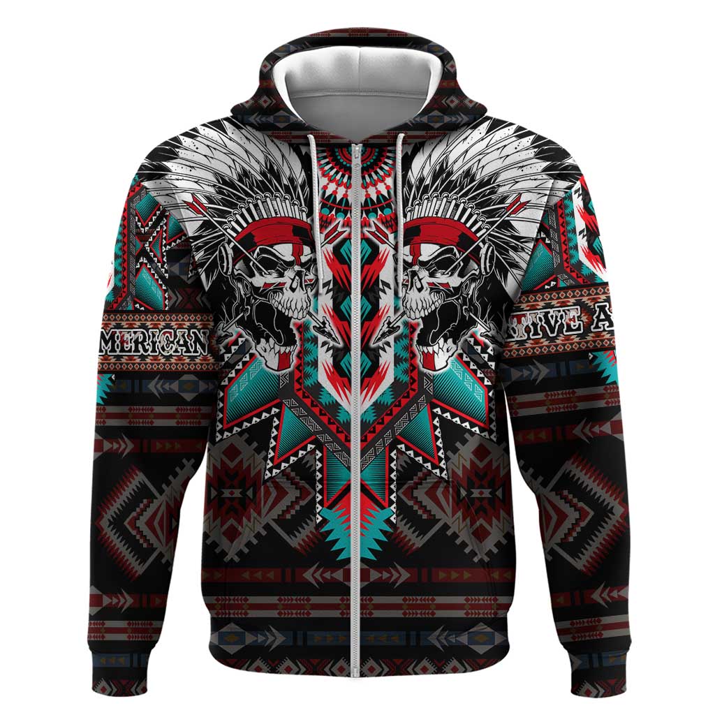 Native American Indian Warrior Skull Hoodie DT02