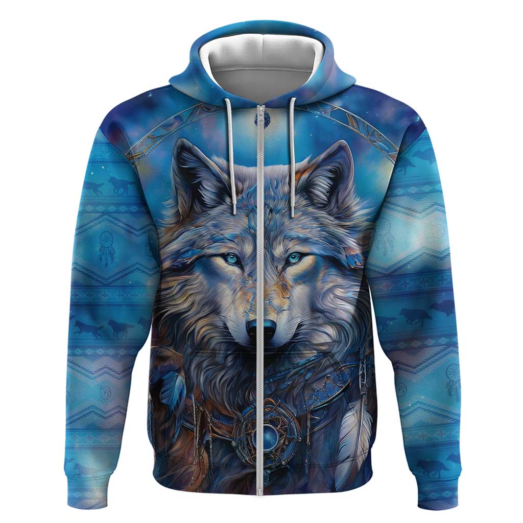 Beautiful Native American Wolf Hoodie Galaxy Art DT02