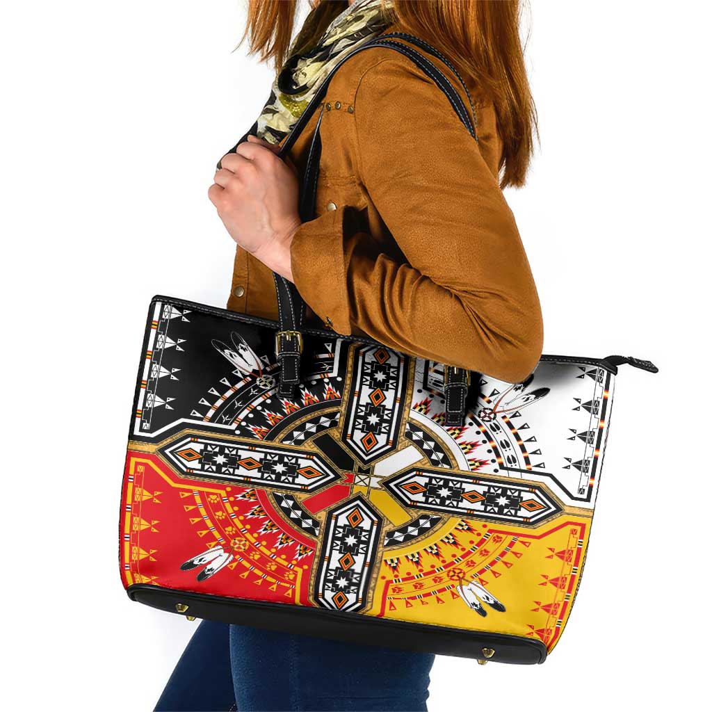 Four Directions Native American Leather Tote Bag DT02
