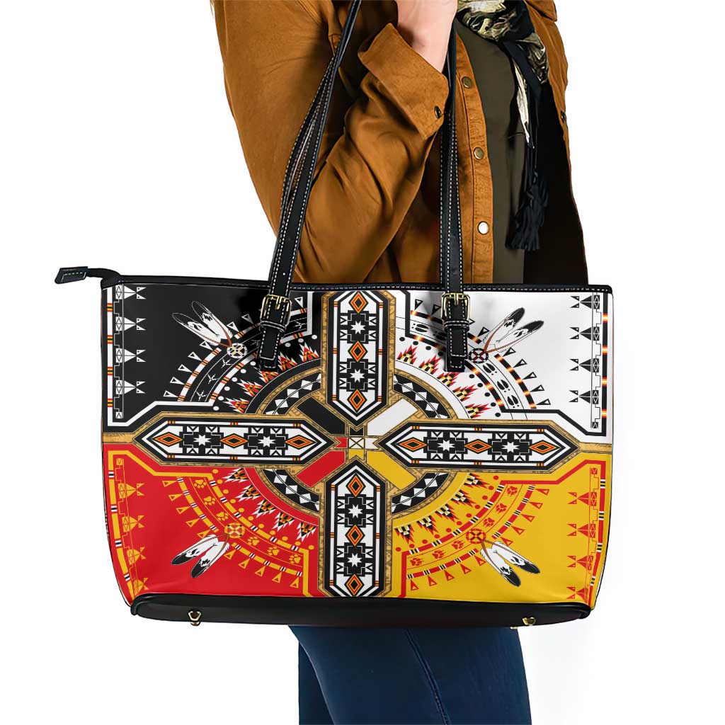 Four Directions Native American Leather Tote Bag DT02