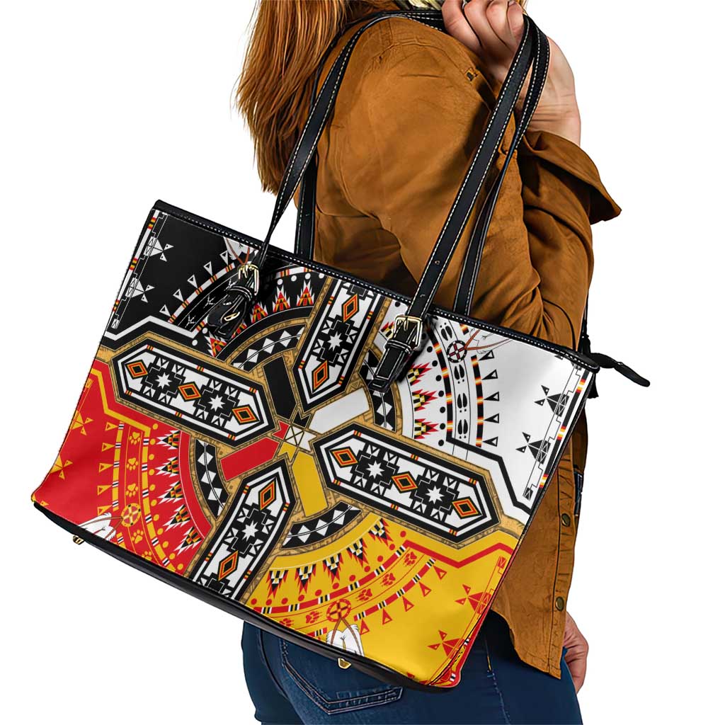 Four Directions Native American Leather Tote Bag DT02