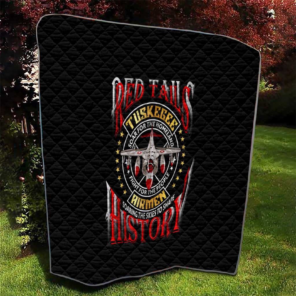 Red Tails Tuskegee Airmen Quilt Black History Fighter Plane Patriotic Tribute DT02