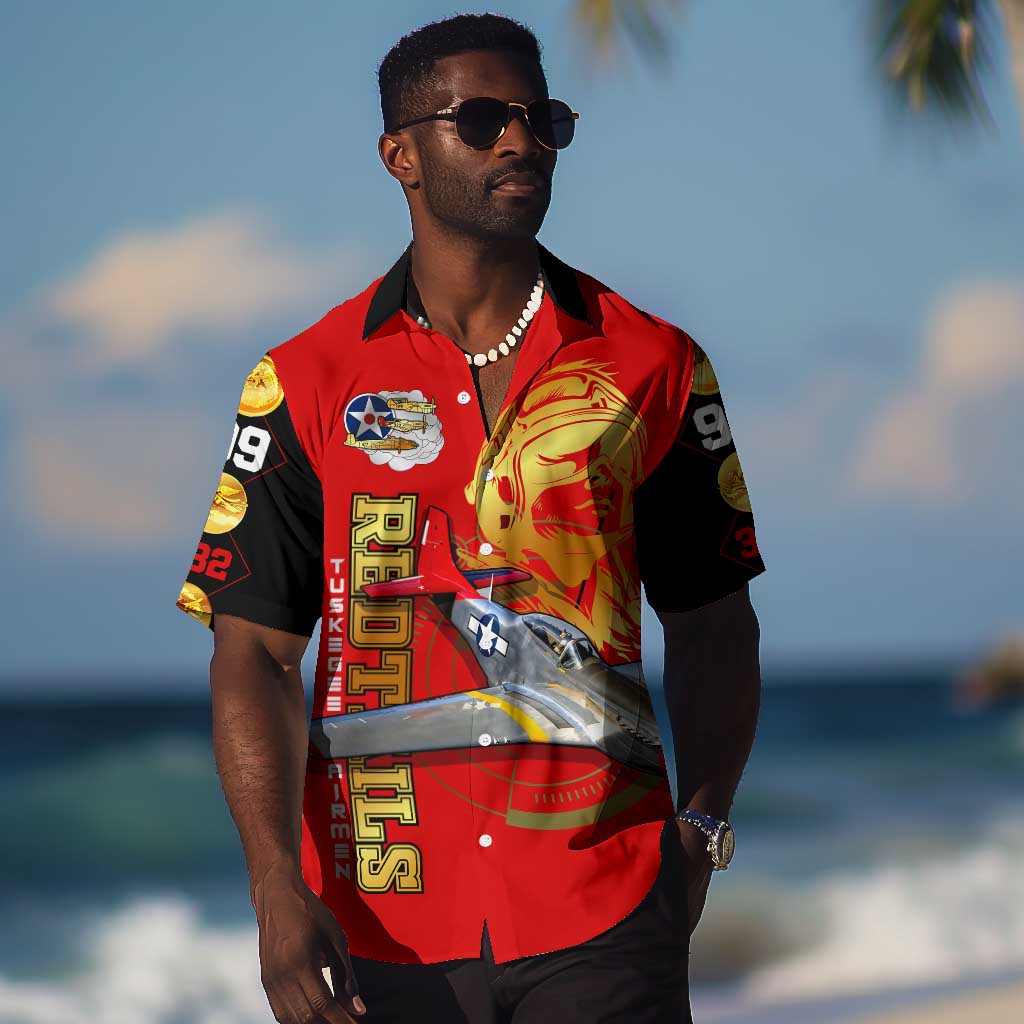 Tuskegee Red Tails Airmen Hawaiian Shirt African American WWII Fighter Pilot Legacy DT02