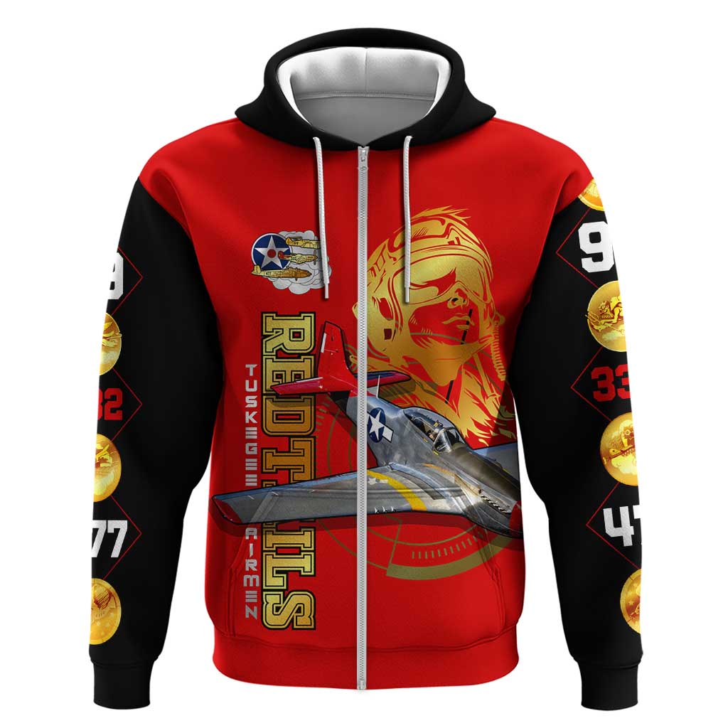 Tuskegee Red Tails Airmen Hoodie WWII Fighter Pilot Legacy DT02