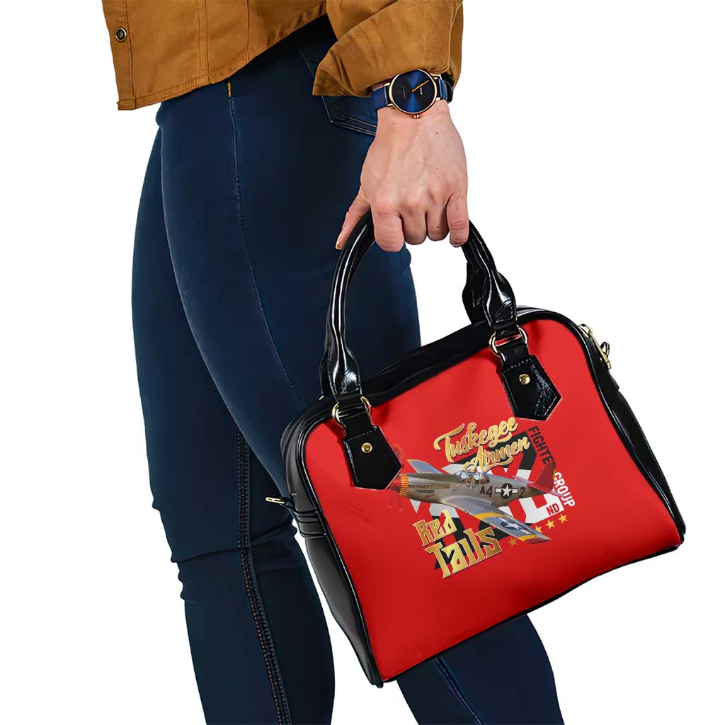 Tuskegee Red Tails Airmen Shoulder Handbag WWII Fighter Pilot Legacy DT02
