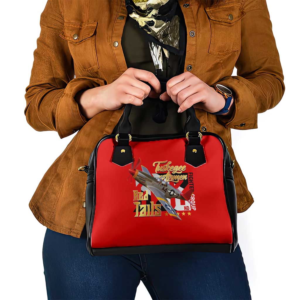 Tuskegee Red Tails Airmen Shoulder Handbag WWII Fighter Pilot Legacy DT02