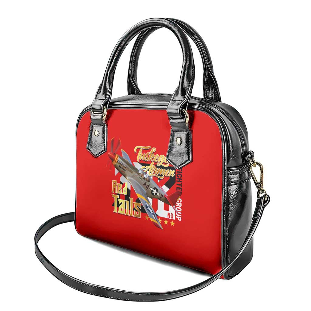Tuskegee Red Tails Airmen Shoulder Handbag WWII Fighter Pilot Legacy DT02