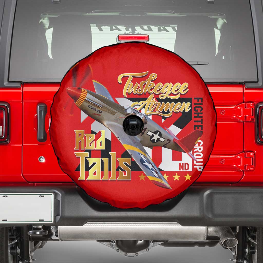 Tuskegee Red Tails Airmen Spare Tire Cover WWII Fighter Pilot Legacy DT02