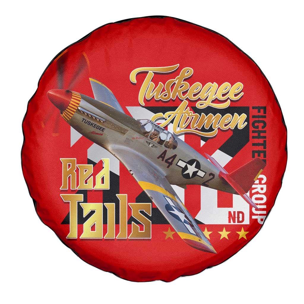 Tuskegee Red Tails Airmen Spare Tire Cover WWII Fighter Pilot Legacy DT02