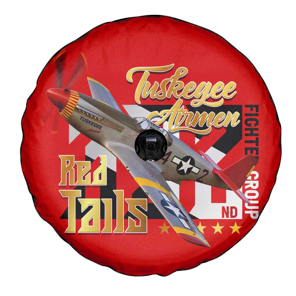 Tuskegee Red Tails Airmen Spare Tire Cover WWII Fighter Pilot Legacy DT02