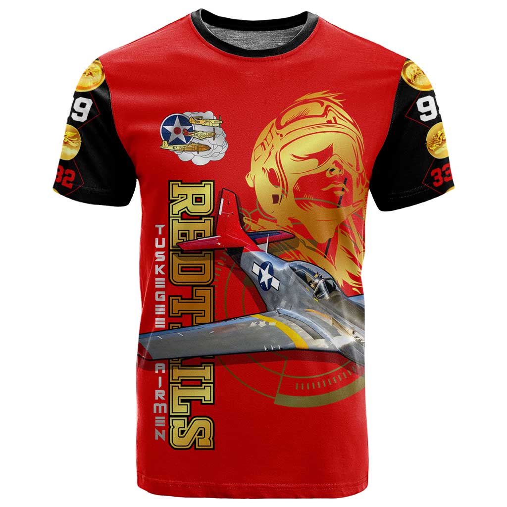 Tuskegee Red Tails Airmen T shirt African American WWII Fighter Pilot Legacy DT02