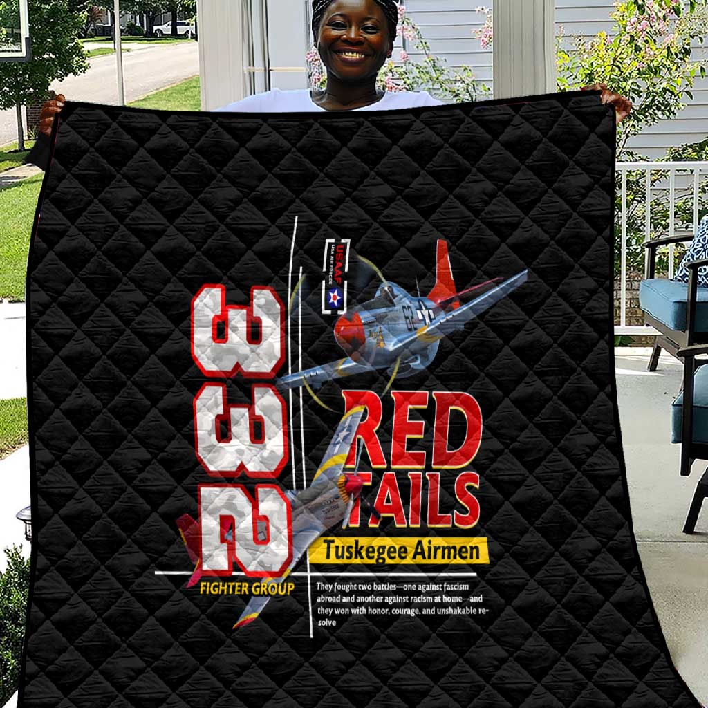 Red Tails Tuskegee Airmen Quilt 332nd Fighter Group WWII Legacy Tribute DT02