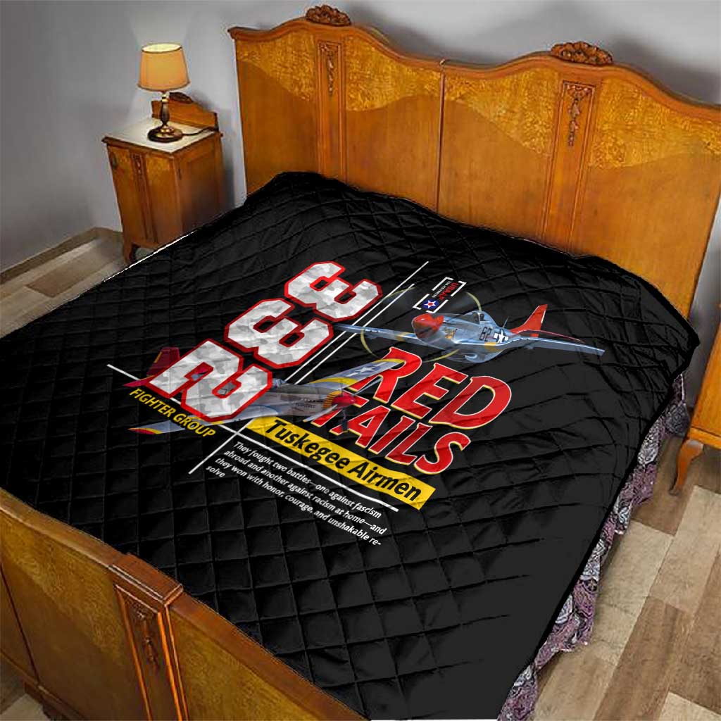 Red Tails Tuskegee Airmen Quilt 332nd Fighter Group WWII Legacy Tribute DT02