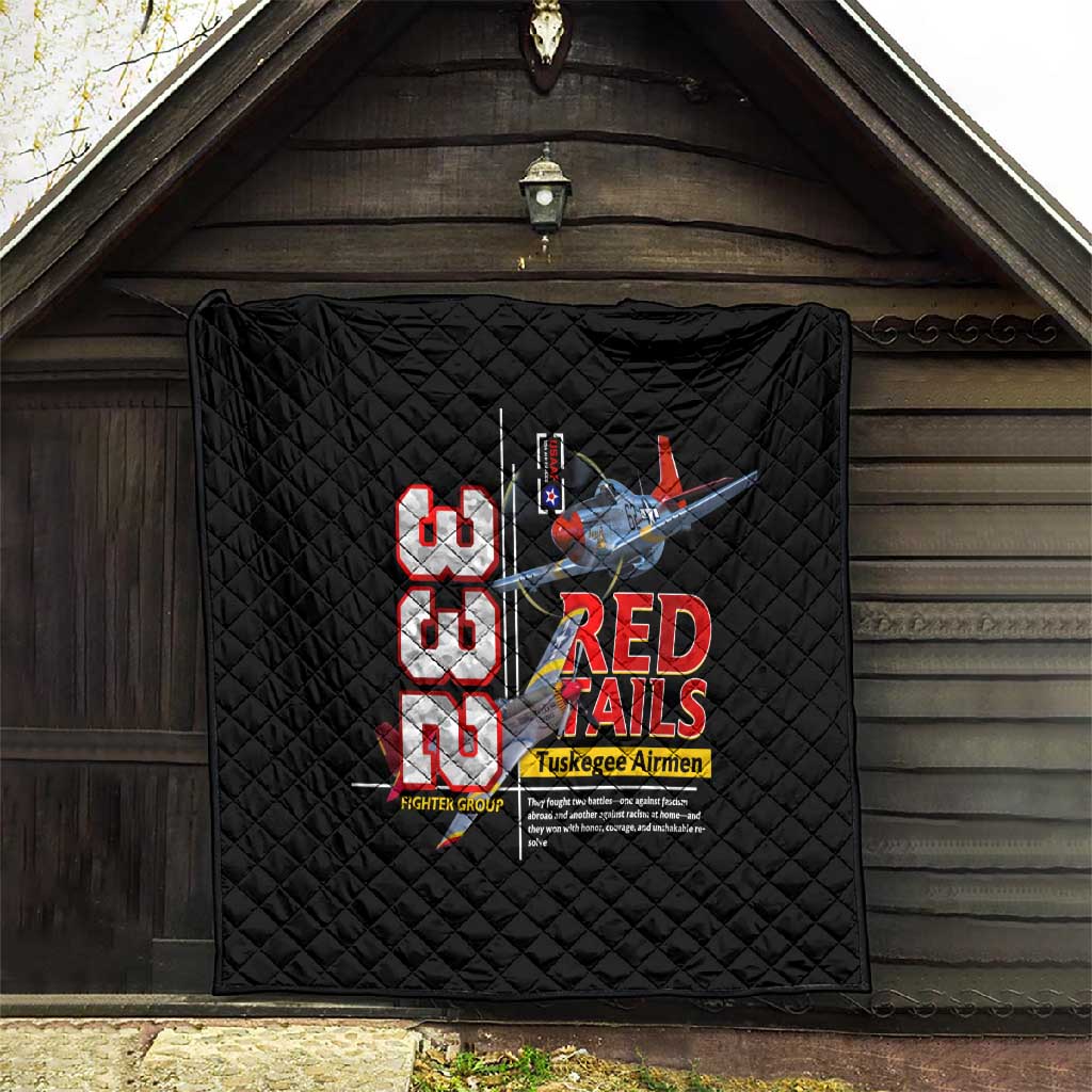 Red Tails Tuskegee Airmen Quilt 332nd Fighter Group WWII Legacy Tribute DT02