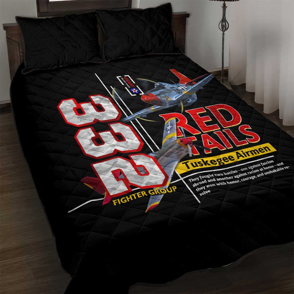 Red Tails Tuskegee Airmen Quilt Bed Set 332nd Fighter Group WWII Legacy Tribute DT02