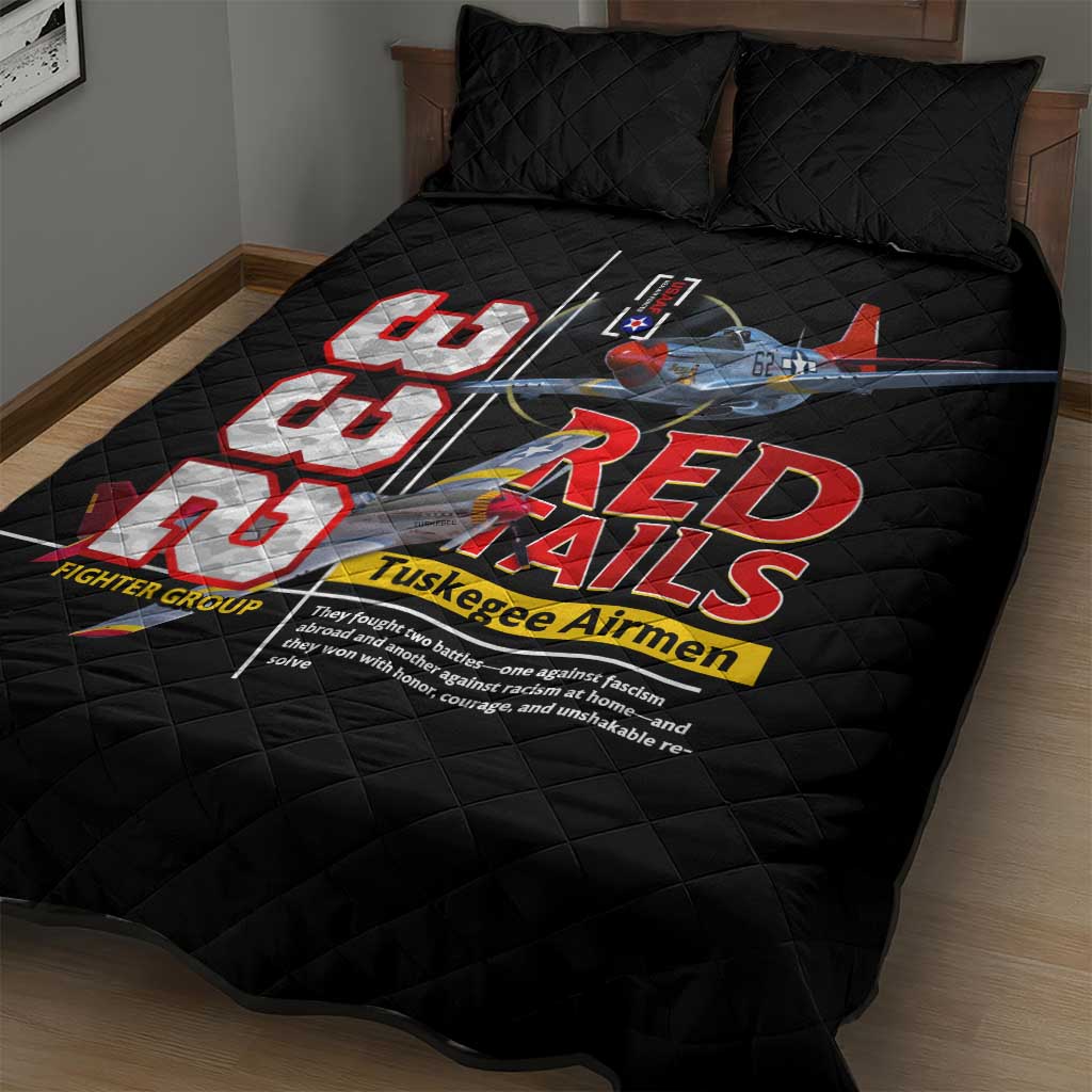Red Tails Tuskegee Airmen Quilt Bed Set 332nd Fighter Group WWII Legacy Tribute DT02
