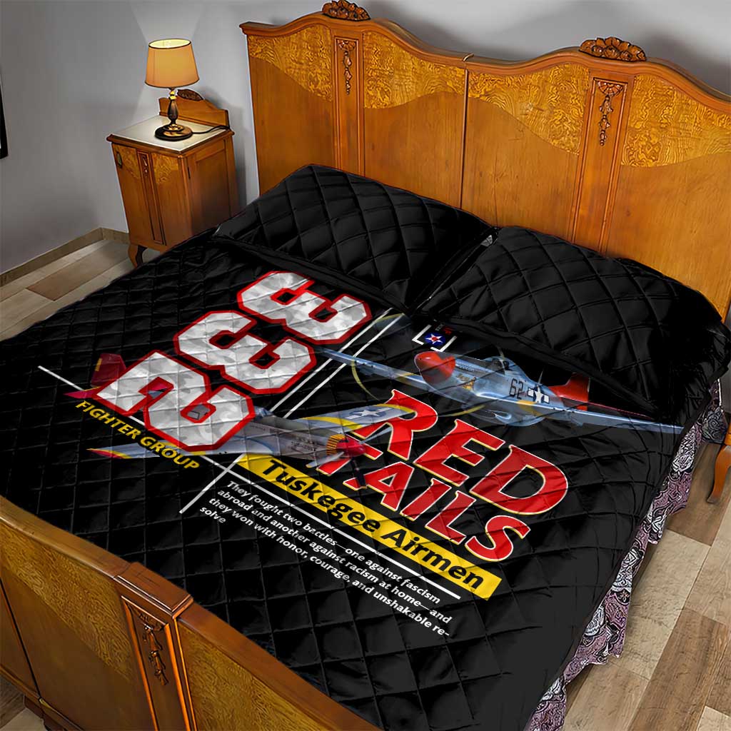 Red Tails Tuskegee Airmen Quilt Bed Set 332nd Fighter Group WWII Legacy Tribute DT02