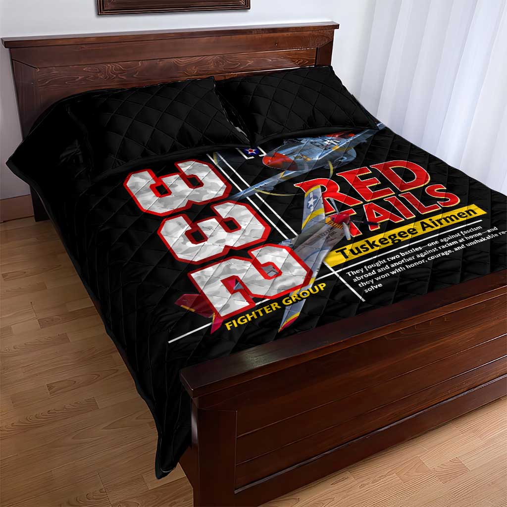 Red Tails Tuskegee Airmen Quilt Bed Set 332nd Fighter Group WWII Legacy Tribute DT02